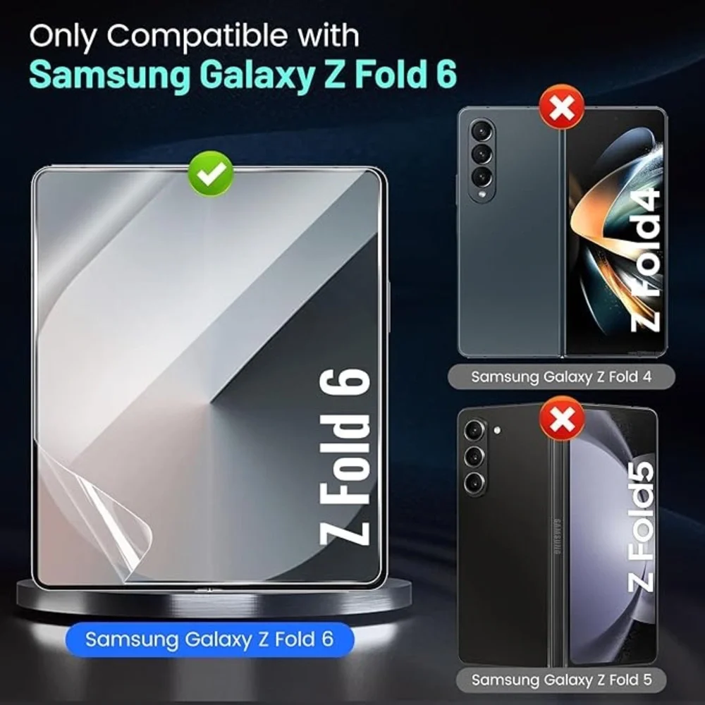 New Samsung Galaxy Z Fold 6 Screen Protector, 2 Pack - Picture 2 of 6